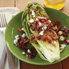 Grilled Romaine Salad with Bacon and Blue Cheese