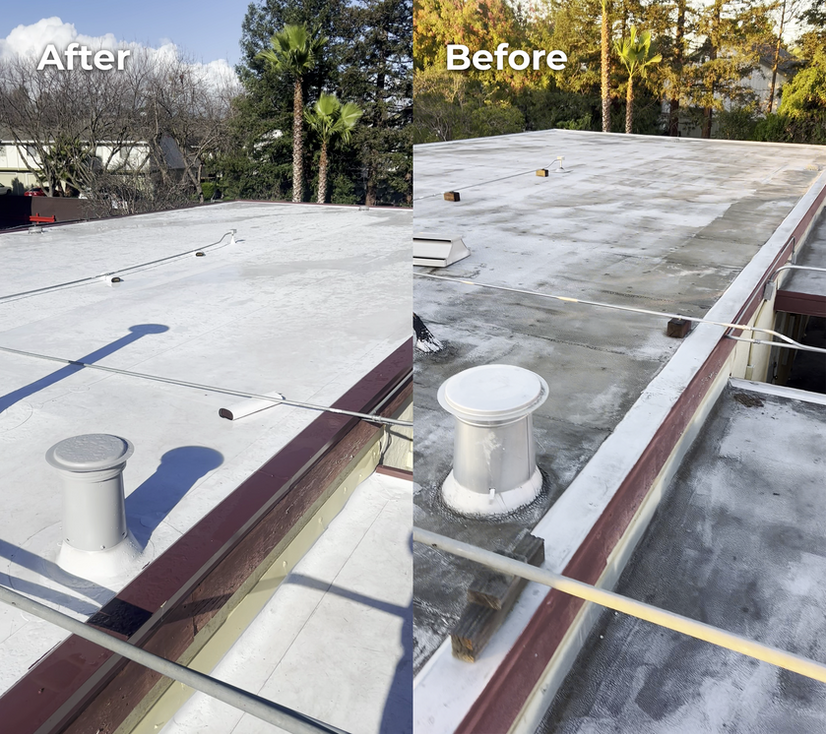Mel’s Roofing completed a white TPO flat roof installation on a church building in Livermore, CA.