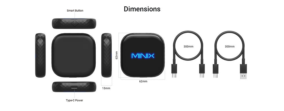 Thumbnail: MINIX CP85 Wired carplay Android Auto to wireless adaptor