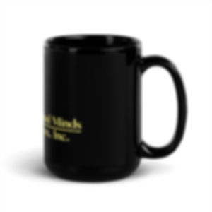 Mending Hearts Black Glossy Mug