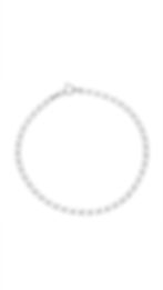 Widok produktu SREBRNA BRANSOLETKA LATO RAW LINK na białym tle prezentujący pełną strukturę łańcuszka.