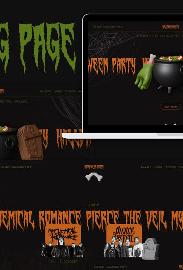 landing page halloween