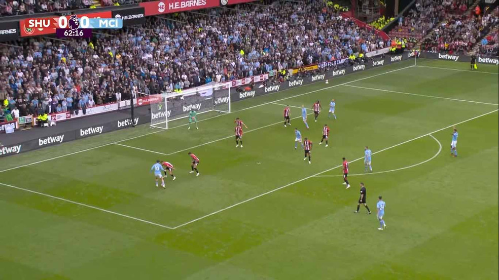 Man City 1st goal vs Sheffield