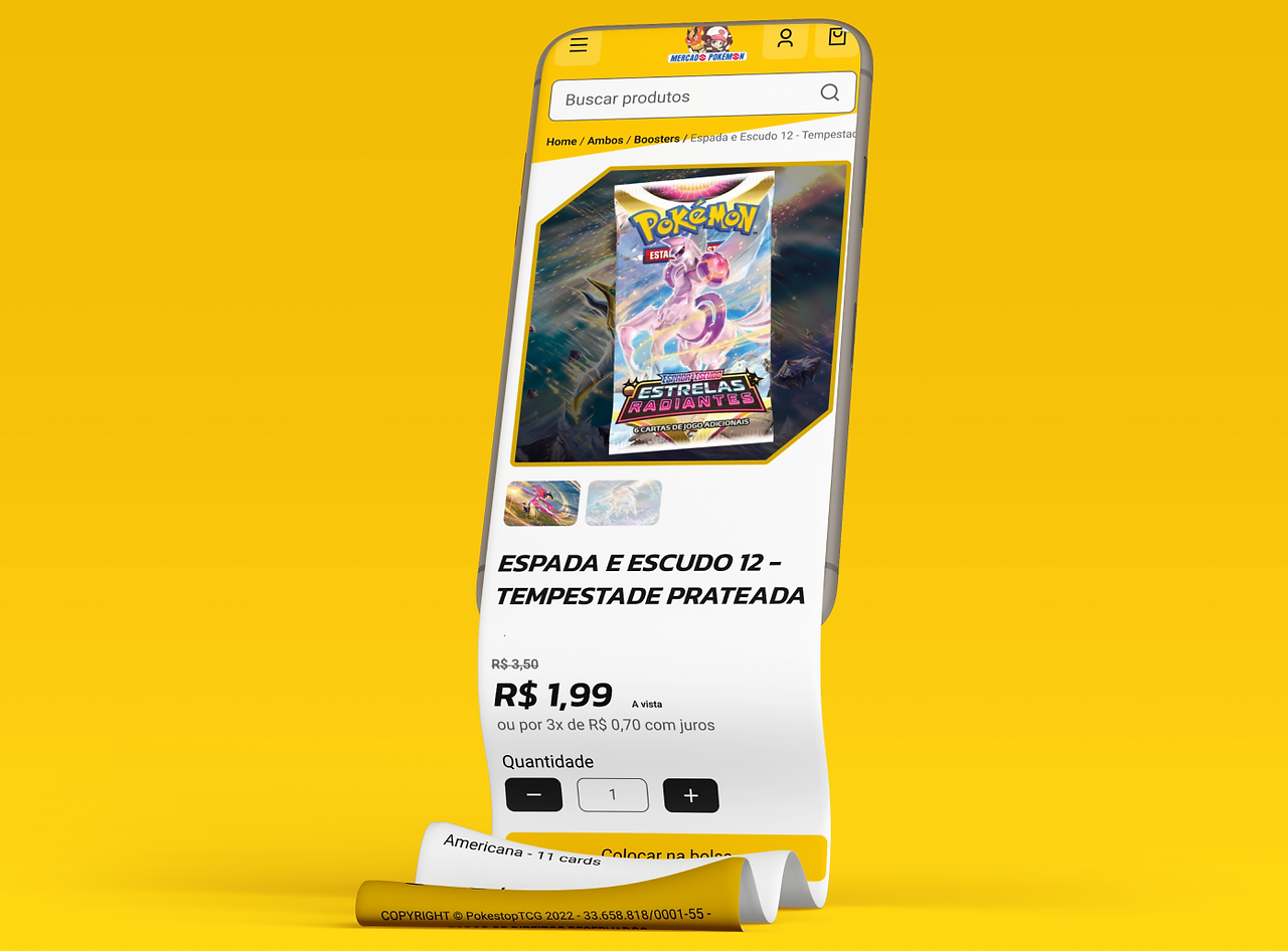 Nova versão da tela detalhes do produto. (Mobile)