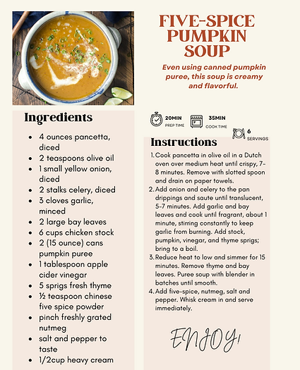 Spice Library Pumpkin Soup