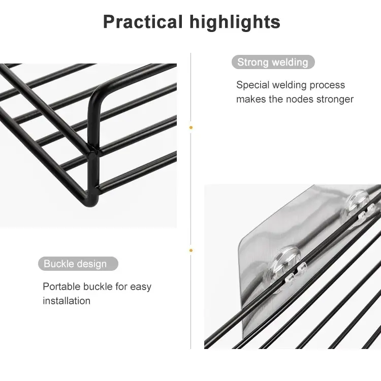 Miniatyrbilde: Wrought Iron Bathroom Shelf Wall Mounted Free Punch Toilet Rack