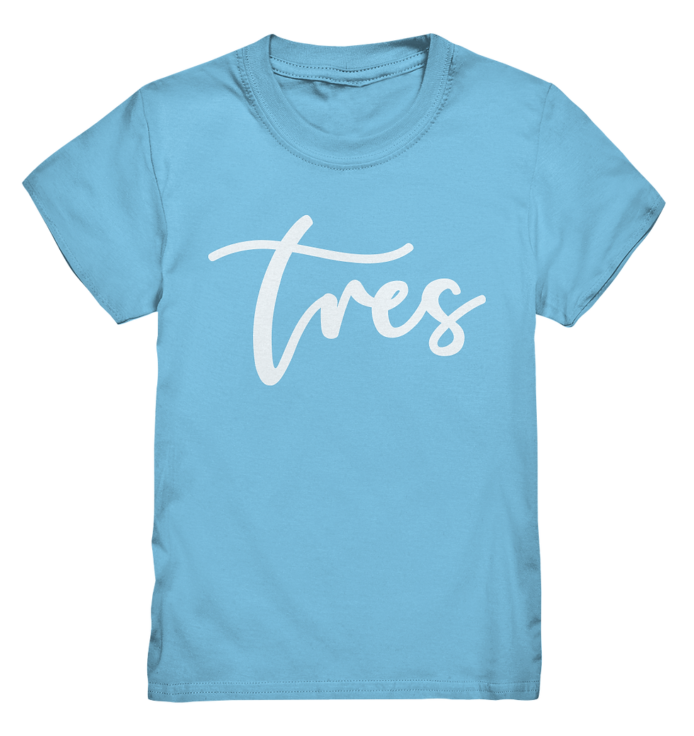 Thumbnail: Kids Shirt - "Tres" Original White