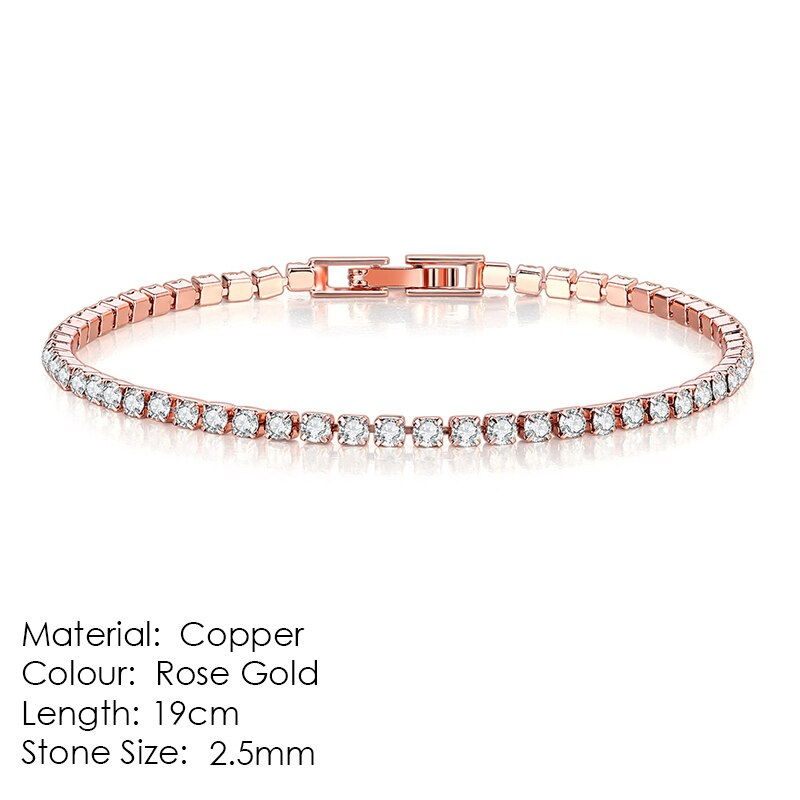 Miniatyrbilde: ZHOUYANG Tennis Bracelet for Women Luxury Style 4 Color 4