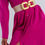 Thumbnail: Slouchy Plunge Shirt Maxi Dress in Hot Fuchsia