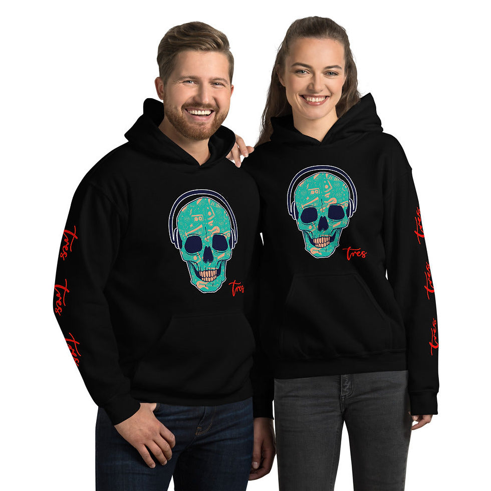 Thumbnail: "DJ Skull" - Unisex Hoodie
