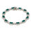 Thumbnail: Elena Gemstone Bracelet Emerald Silver