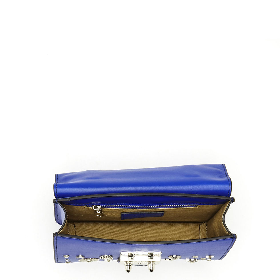 Thumbnail: The Hollywood Studded Leather Crossbody Bag Cobalt Blue