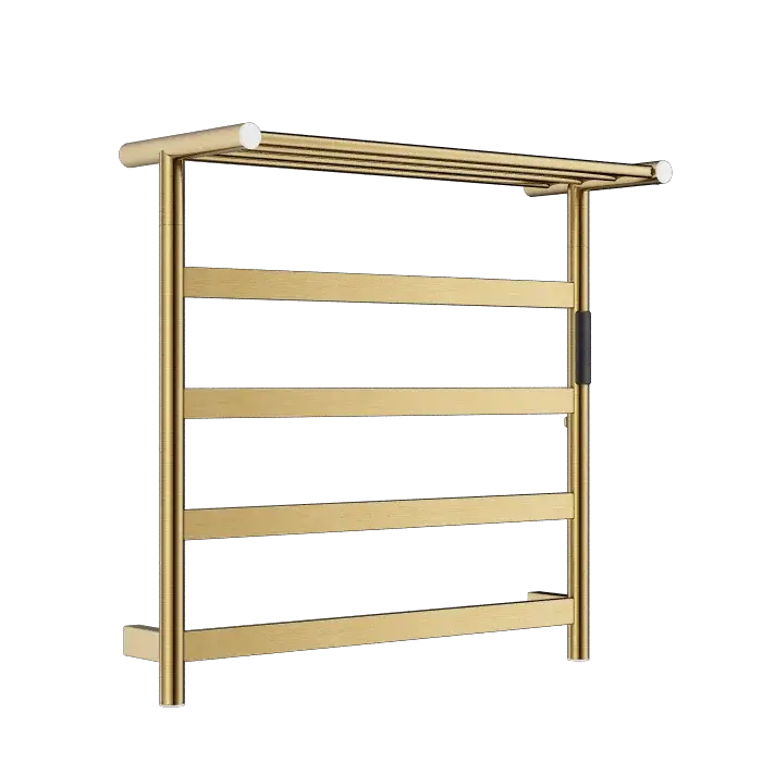Miniatyrbilde: Brushed Gold Towel Heater Rack for Bathroom