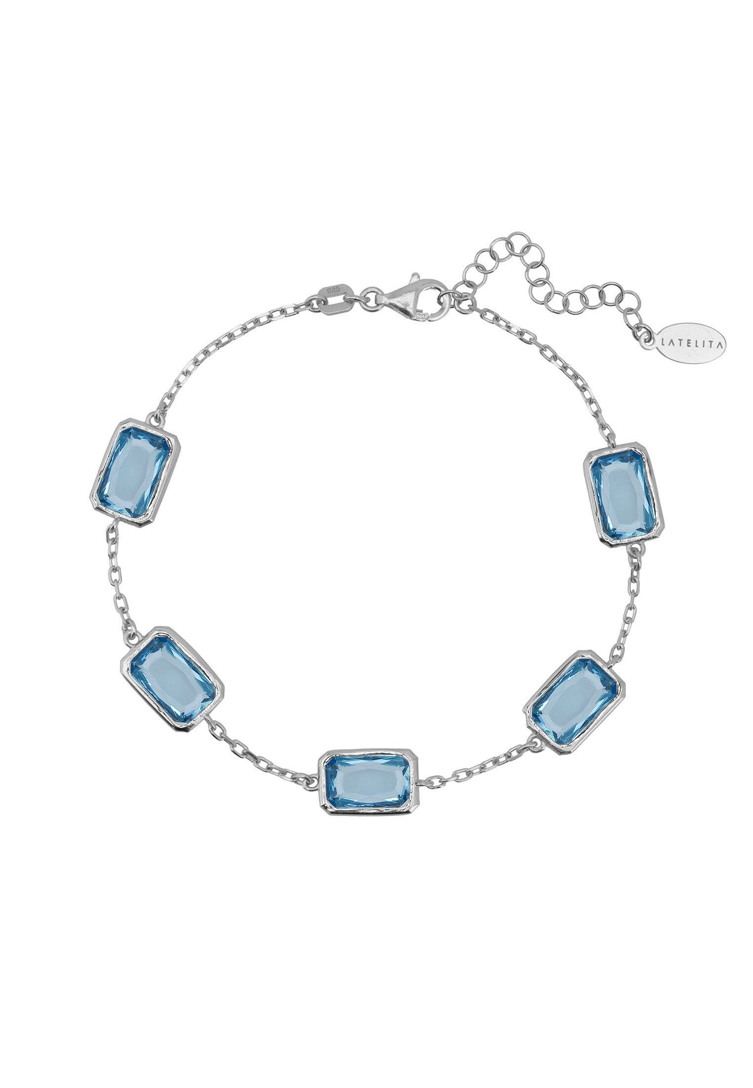Portofino Bracelet Silver Blue Topaz