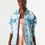 Miniatyrbilde: Distressed Denim Jacket With Belt in Light Wash