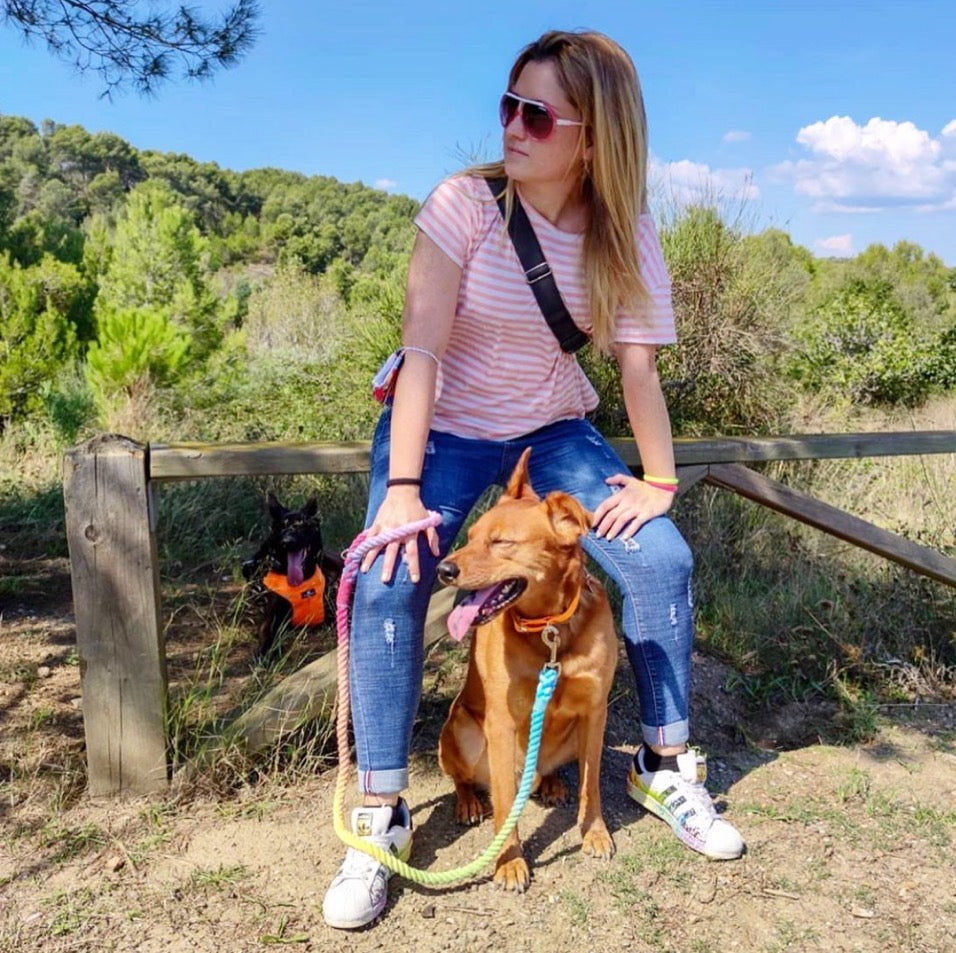 Thumbnail: Rope Leash - Ombre Coral