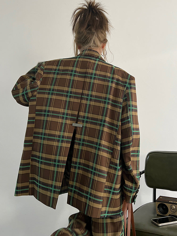 Miniatyrbilde: Teruma Oversized Plaid Coat