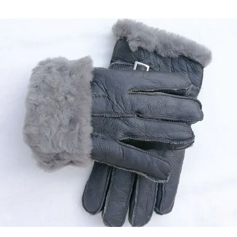 Thumbnail: Sheepskin Fur Gloves Men