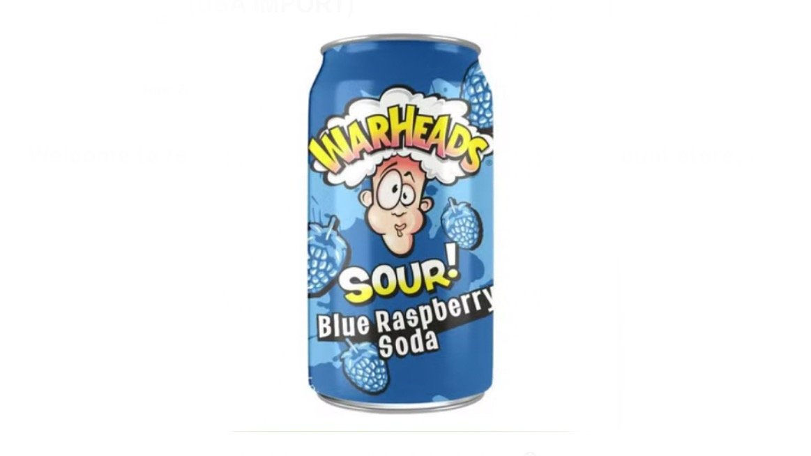Warheads Sour Blue Rapberries Soda 355ml