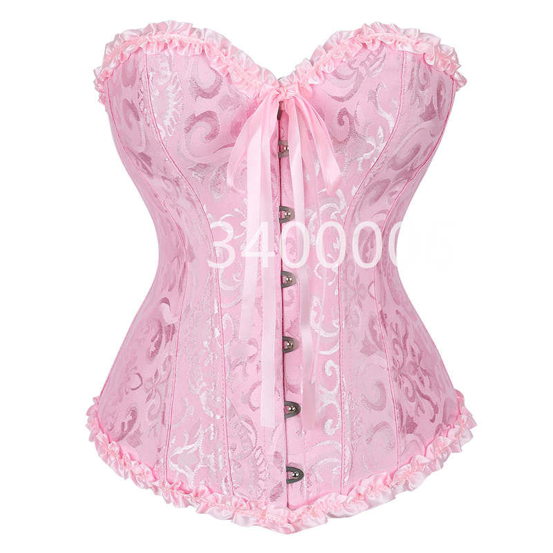 Thumbnail: Caudatus Black Corset Bustier Top Plus Size Flower Print Bridal