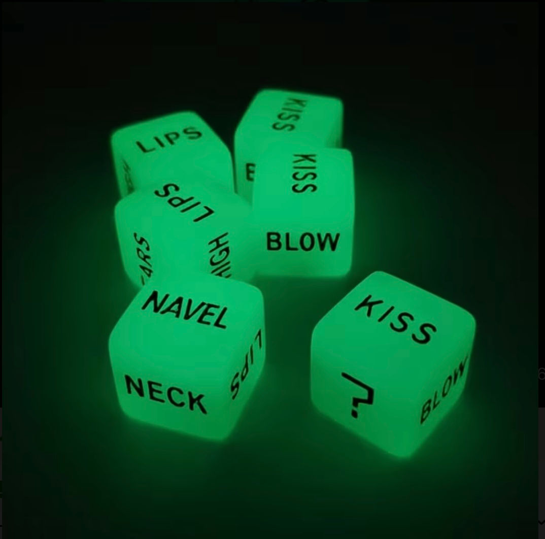 Glow in the dark dice