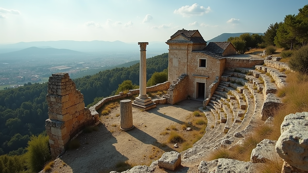 Vue aérienne des ruines antiques de Pompéi en Italie