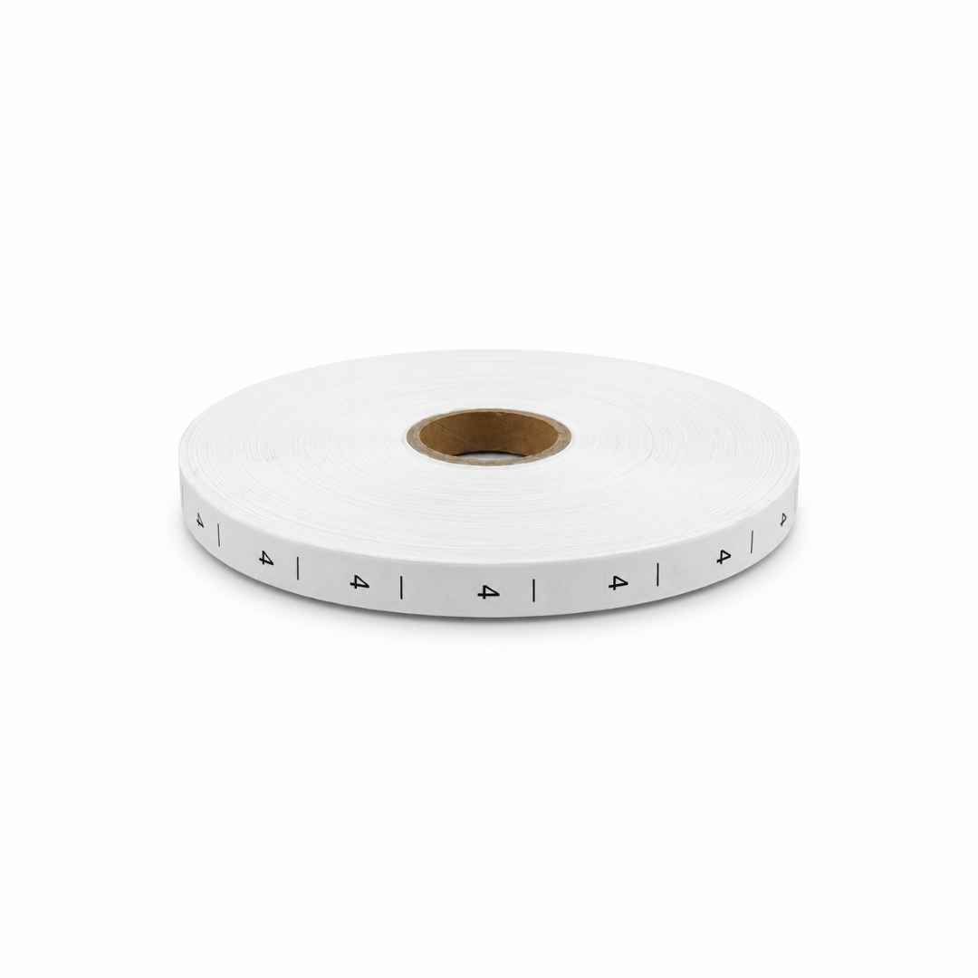 ETIQUETA TALLA 4 20MM / 200 MT / ROLLO