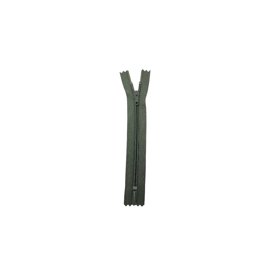 ZIPPER 4" VERDE OLIVO 567 YKK CFC-452 POLIESTER