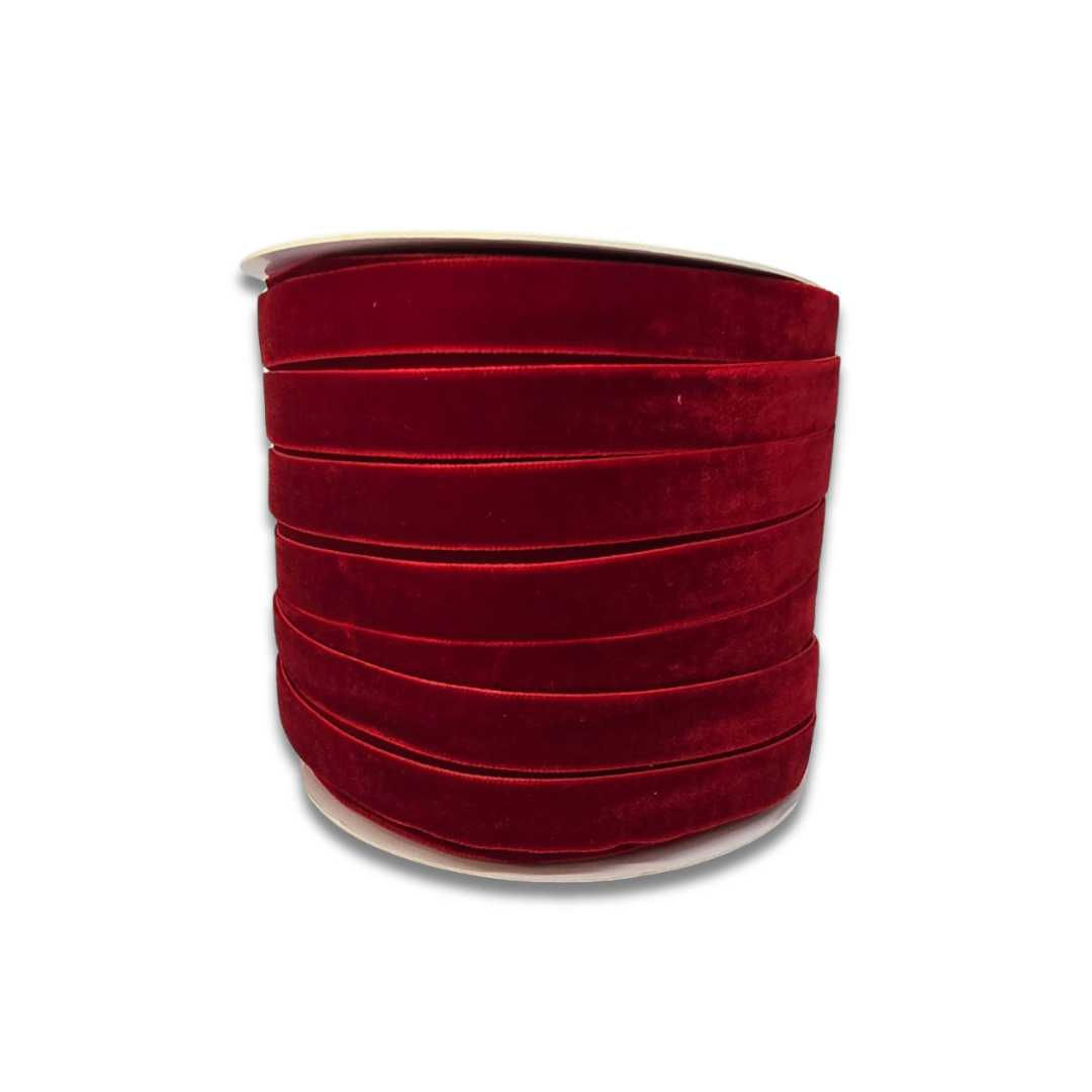 CINTA VELVET 1/2" 45 ROJO 45.72MT