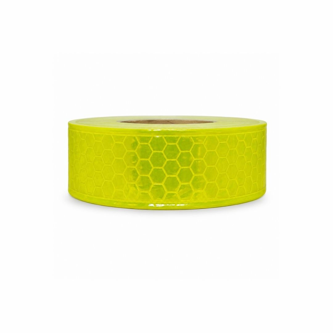 CINTA REFLECTIVA COLMENA AMARILLA 2" 50 MT/ROLL