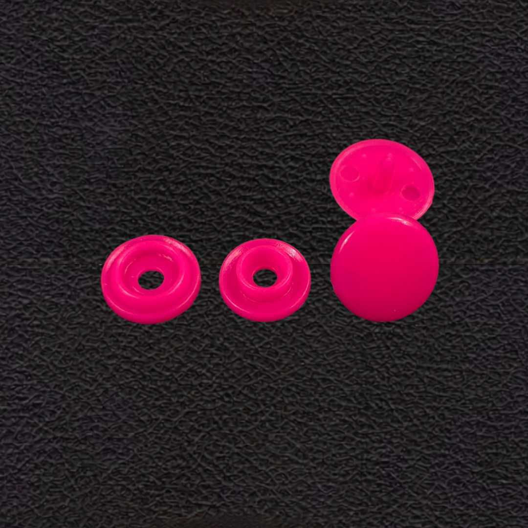 BROCHE PLASTICO 4PCS #25 FUCSIA
