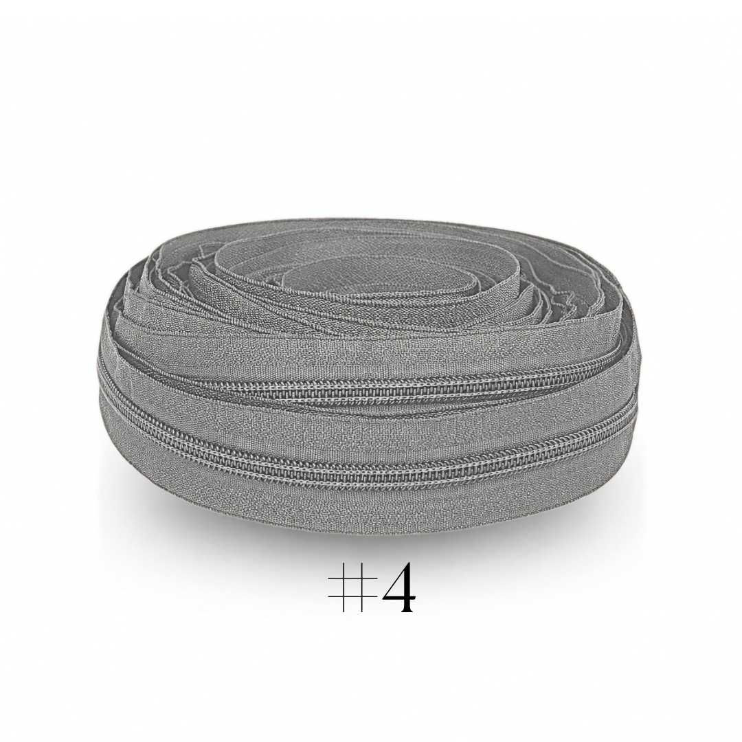 ZIPPER #4 GRIS CLARO 316 200MTR/ROLLO 2000MTR/CTN