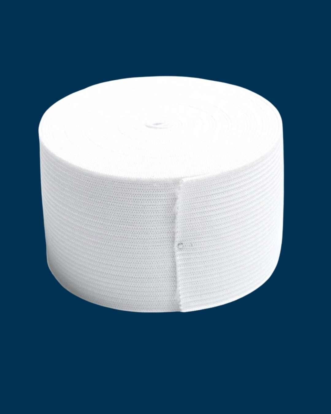 ELASTICO 3" BLANCO 25MTR/ROLLO