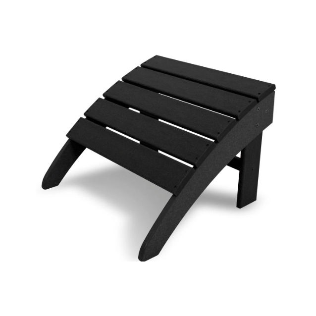 Black slatted footrest