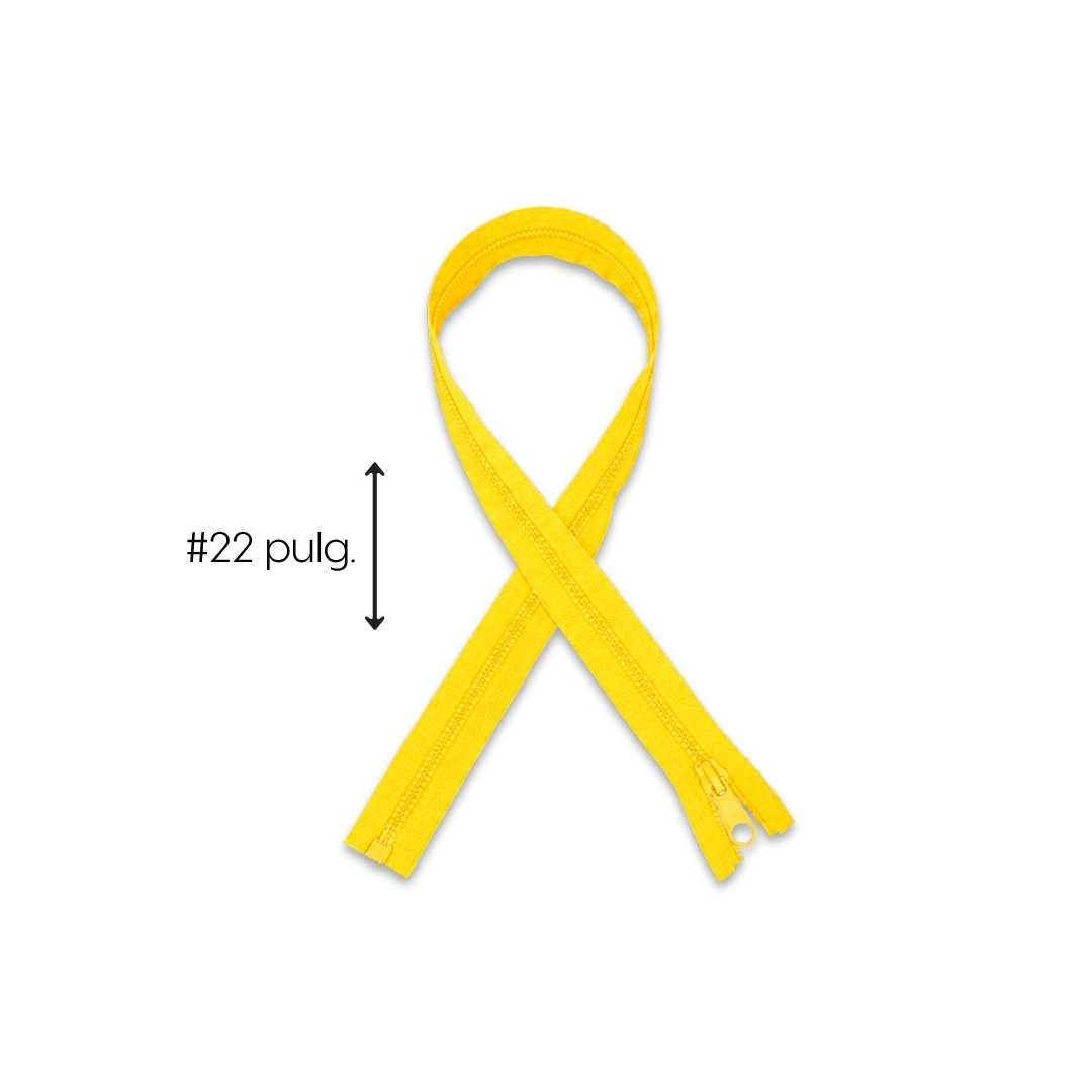 ZIPPER TERMINADO 22" DERLING  AMARILLO