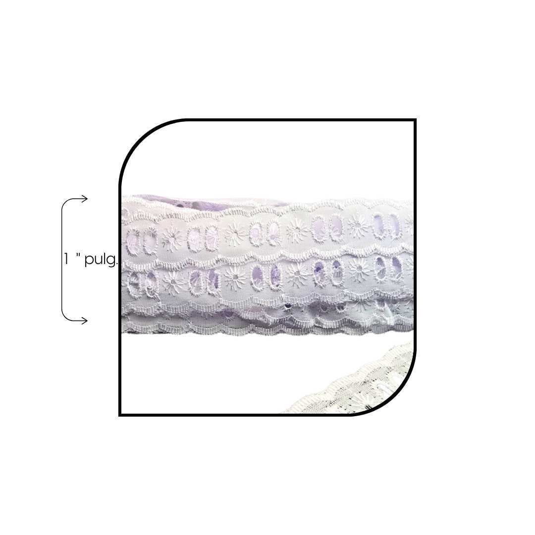 TIRA BORDADA 2.5CM DESING 10 13.7M/UN 1125