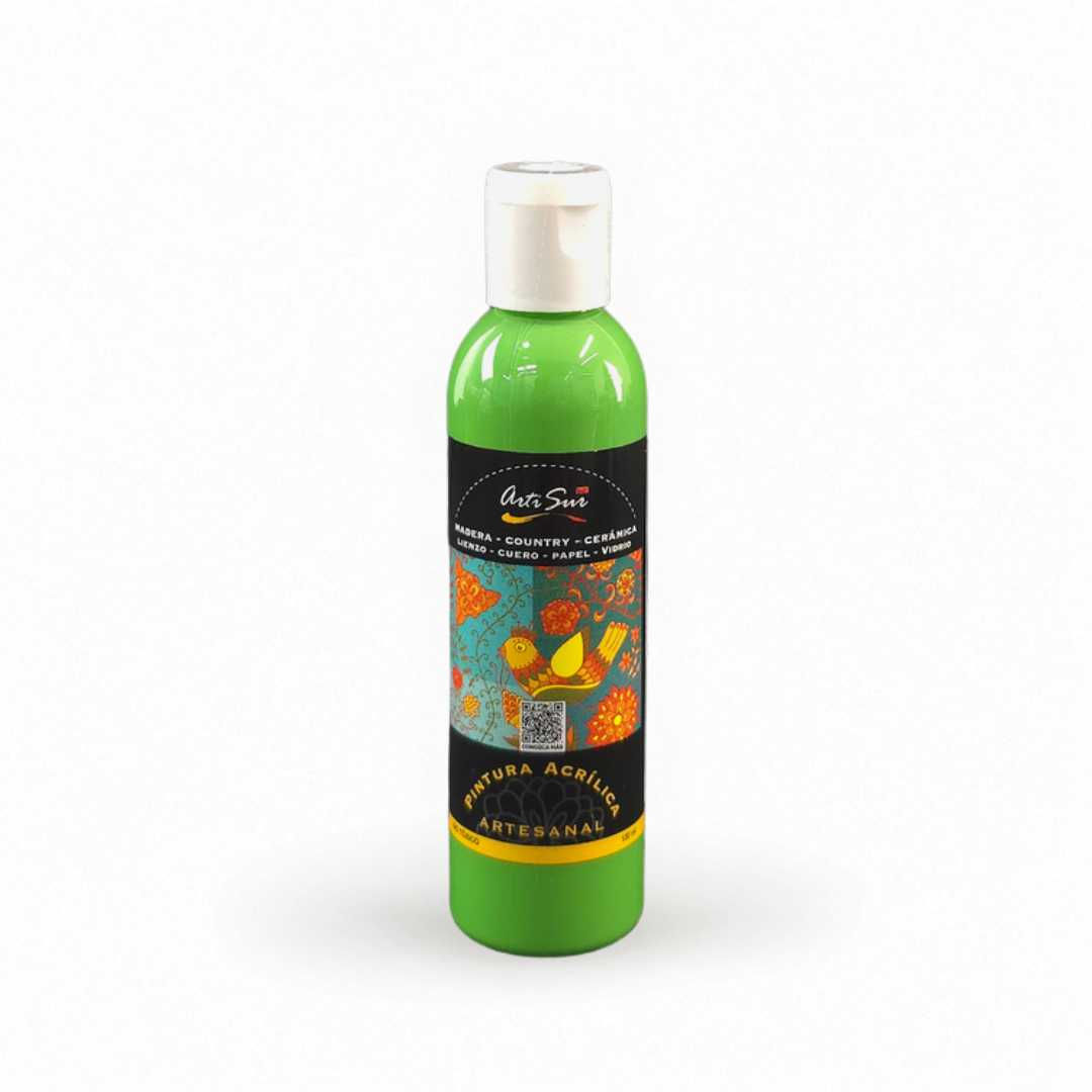 PINTURA ACRILICA ARTESANAL VERDE PERMANENTE 120ML
