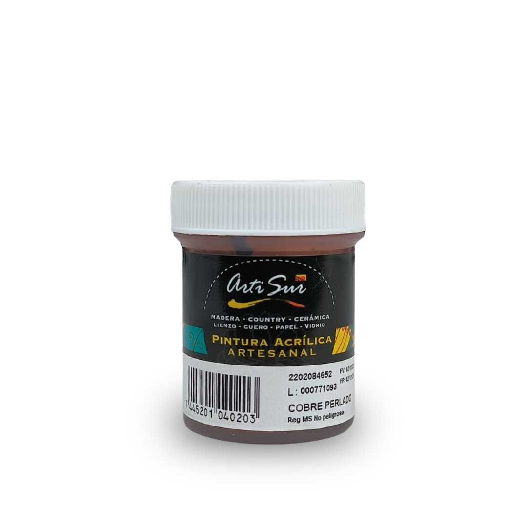 PINTURA ACRILICA ARTESANAL COBRE PERLADO 30ML