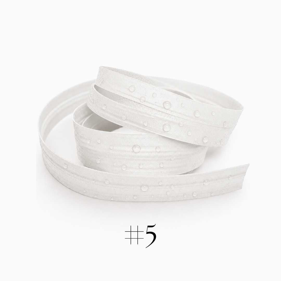 ZIPPER IMPERMEABLE PU #5 BLANCO 100MTR/ROLLO
