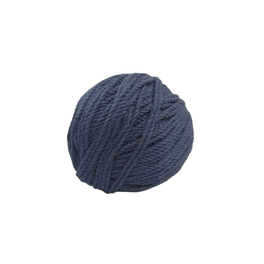 CUERDA MACRAME #3 AZUL ACERO OSC 75 BOLA 500G/120 MTR APROX