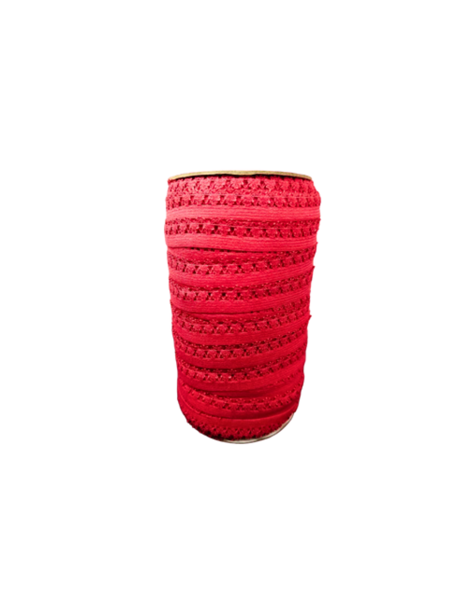Miniatura: ELASTICO PICOT LACE 14MM ROJO 148 100MT/ROLLO