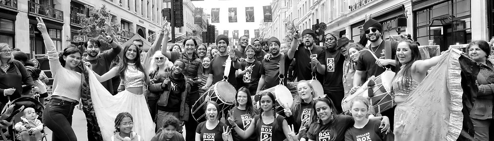 Speaker Box Street Party leading an inclusive dance activation during the UEFA Champions League 2024 event