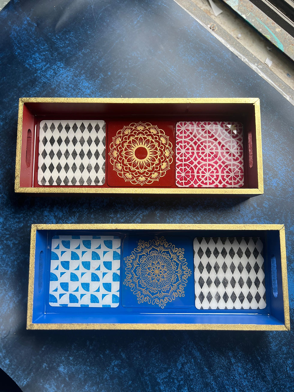 Thumbnail: 3 tile resin tray