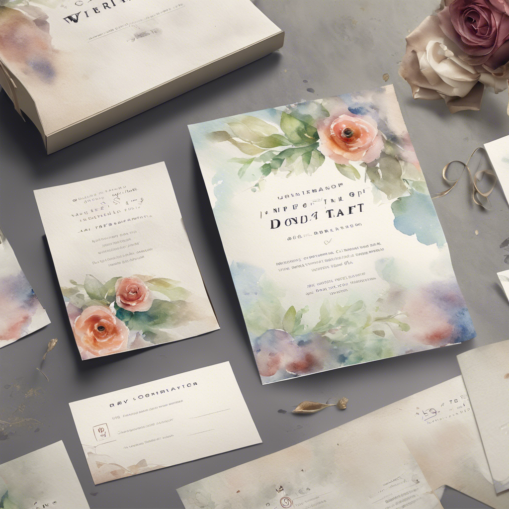 Watercolor Wedding Invitations