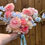 Thumbnail: 'HALLIE' Dusty Blue and Peach Wedding  Bouquet