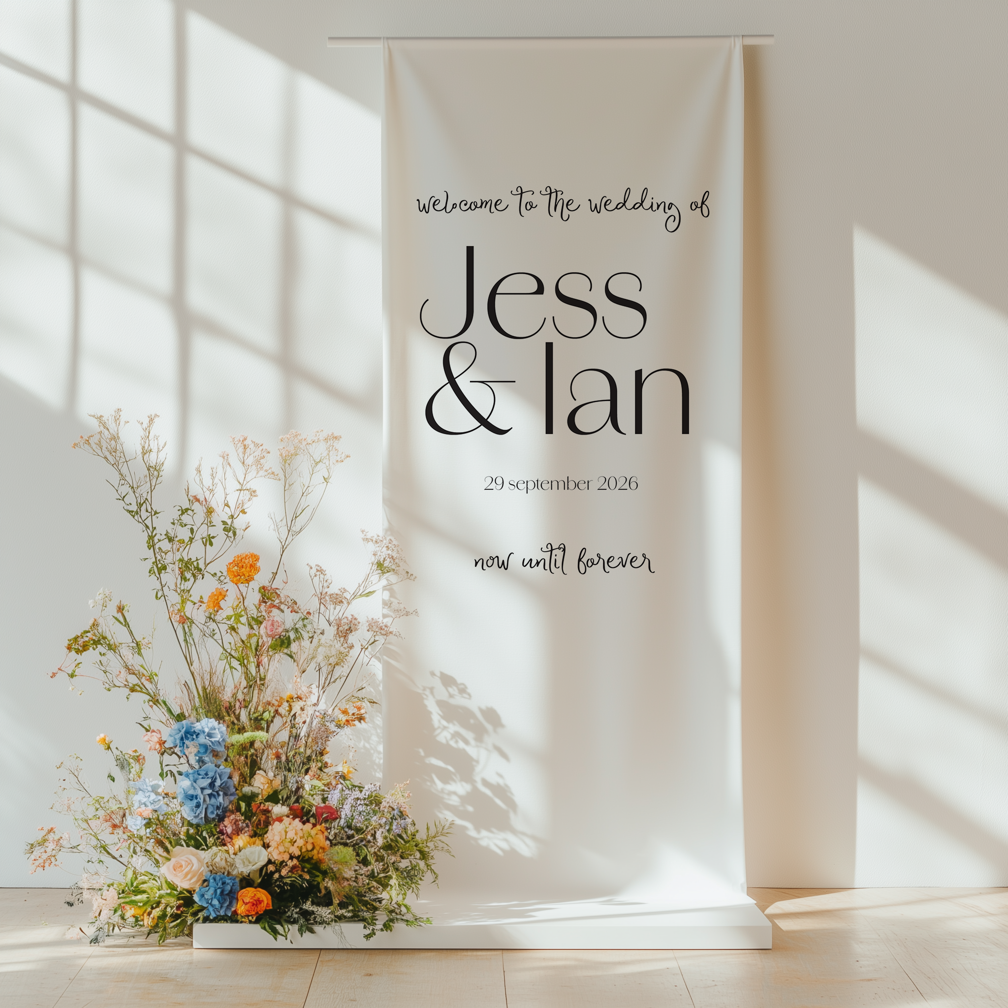 Juliet Fabric Welcome Sign