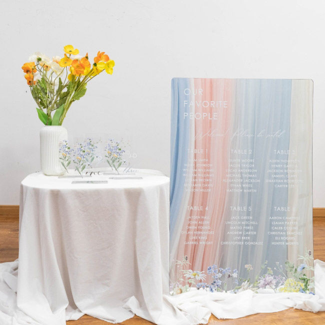 Thumbnail: Acrylic table plan and table numbers