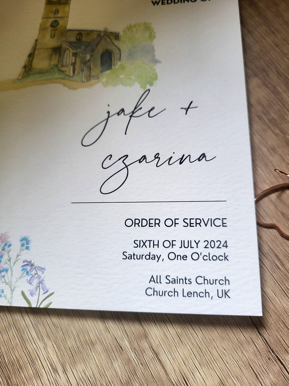 Thumbnail: Two orders of service top view