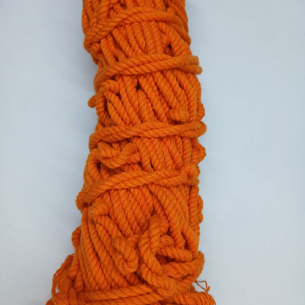 Thumbnail: Twisted Cotton Macrame Thread | 4 mm/5 mm | Reds/Oranges | 50 meters