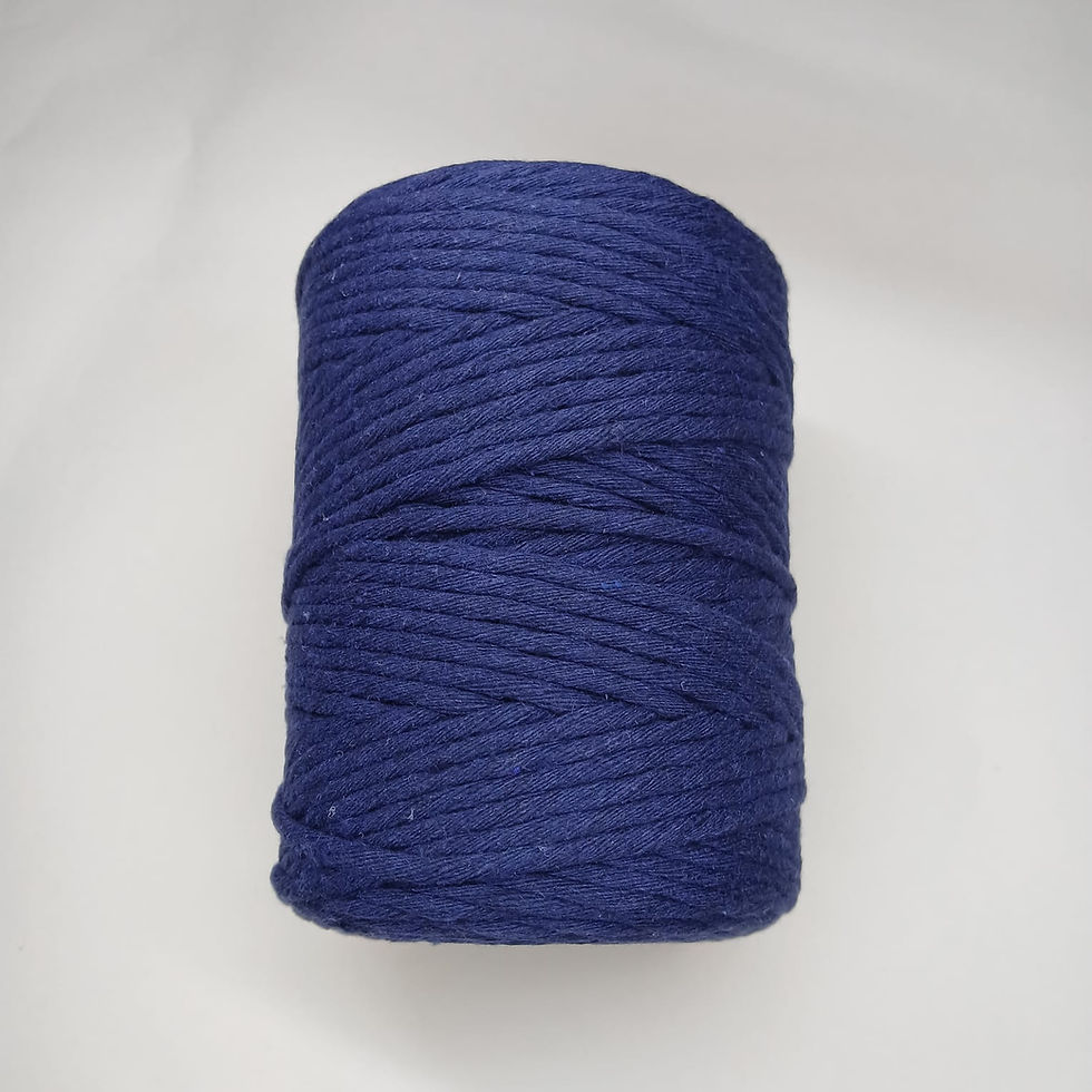 Thumbnail: Single Strand Cotton Macrame Thread | Blues | 1 mm/2 mm/3 mm/4 mm | 100 m
